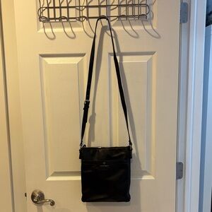 Nanette Lepore Black Pebbled Leather Crossbody